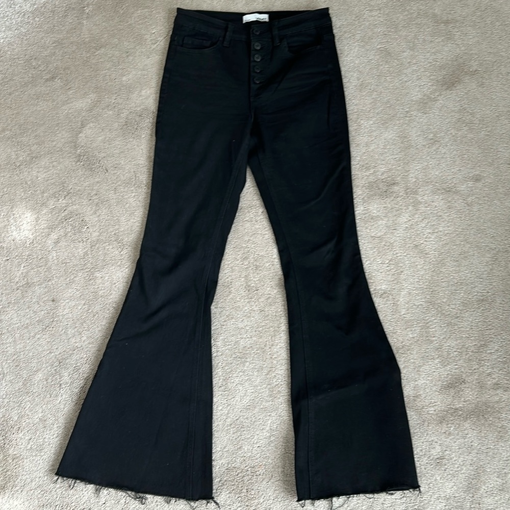 Black flare jeans